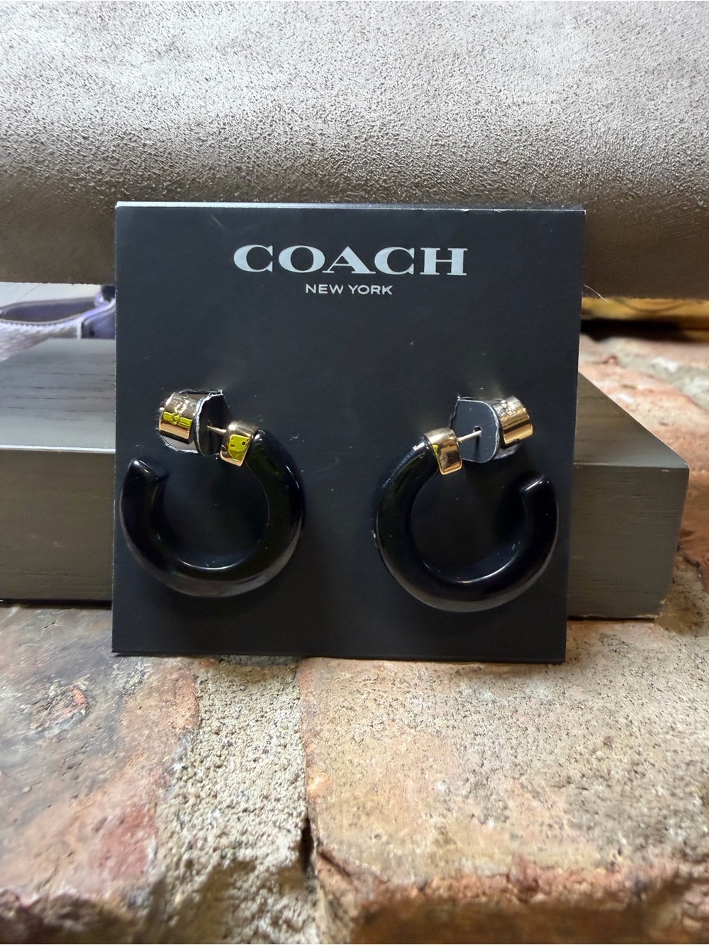 Coach Resin C Hoop Earrings - Picture 3 of 7